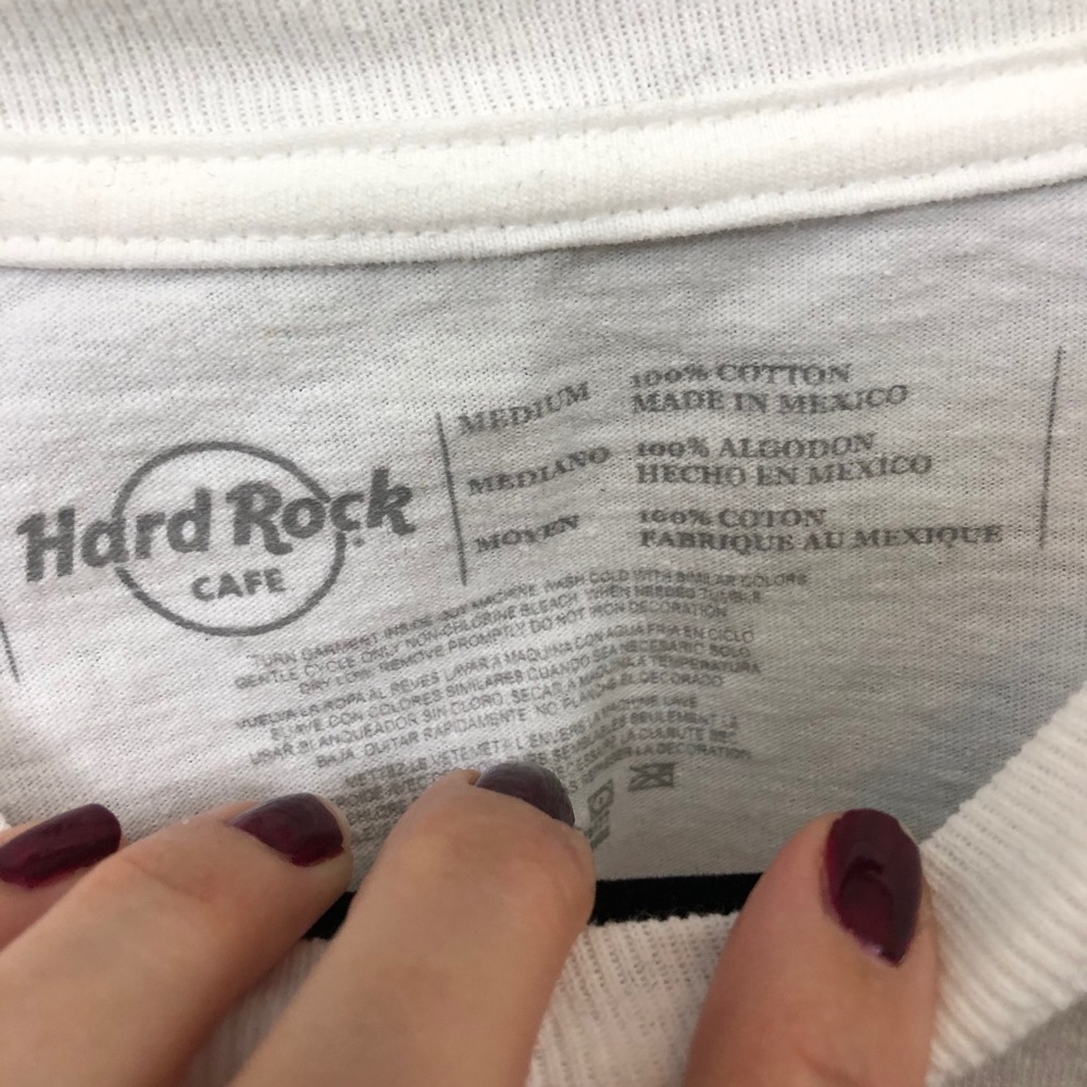 Hard Rock Cafe Foxwoods classic logo white tee unisex M - Picture 8 of 8